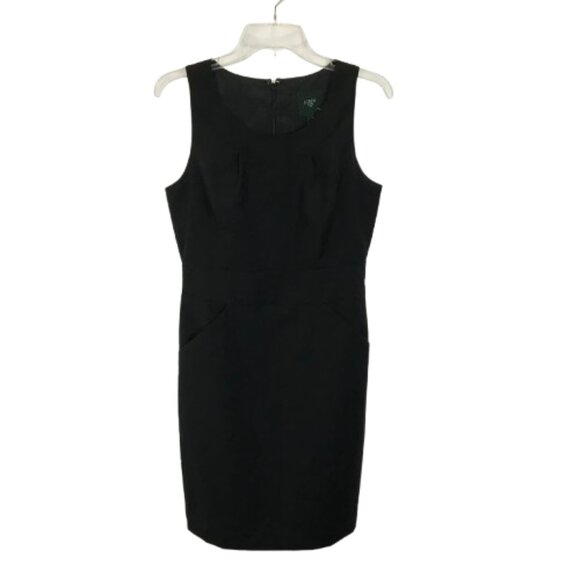 NWT J. Crew Suiting Womens Size 6 Black 100% Wool Knee-Length Sheath Dress NEW - Picture 2 of 6